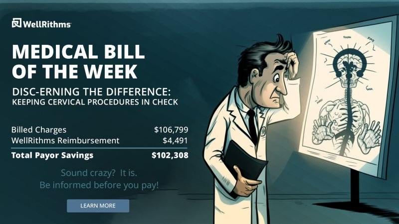 How WellRithms’ Physician Review Team Reduced a Cervical Arthroplasty Bill by 90%